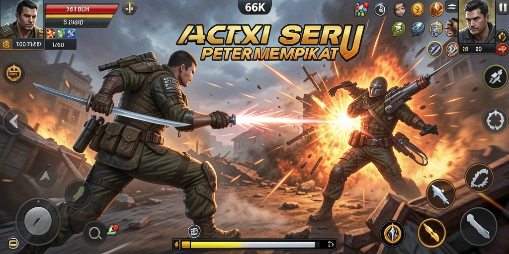 Tampilan menarik dari gameplay 66K yang penuh aksi.