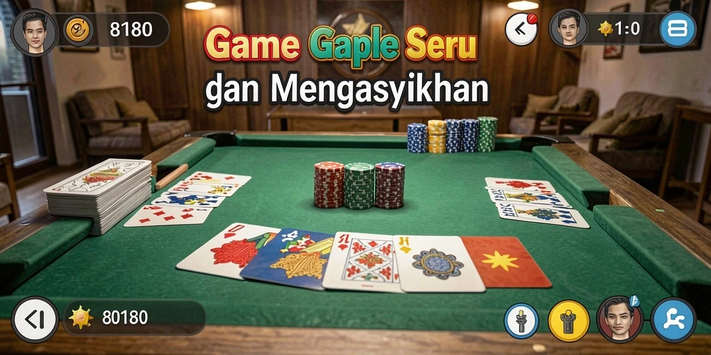 Screenshot gameplay Gaple yang menegangkan di 8180.