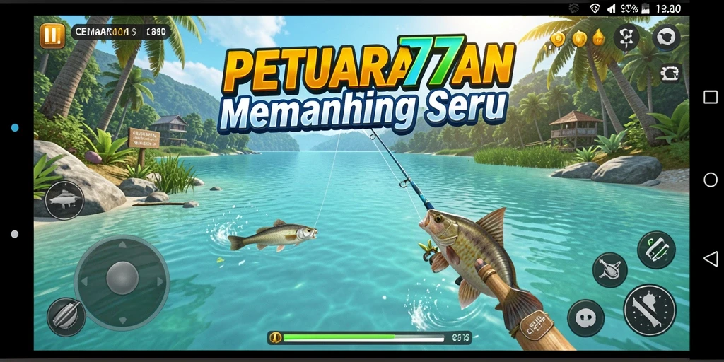 Tangkapan ikan besar di CEMARA777 dengan latar belakang indah.