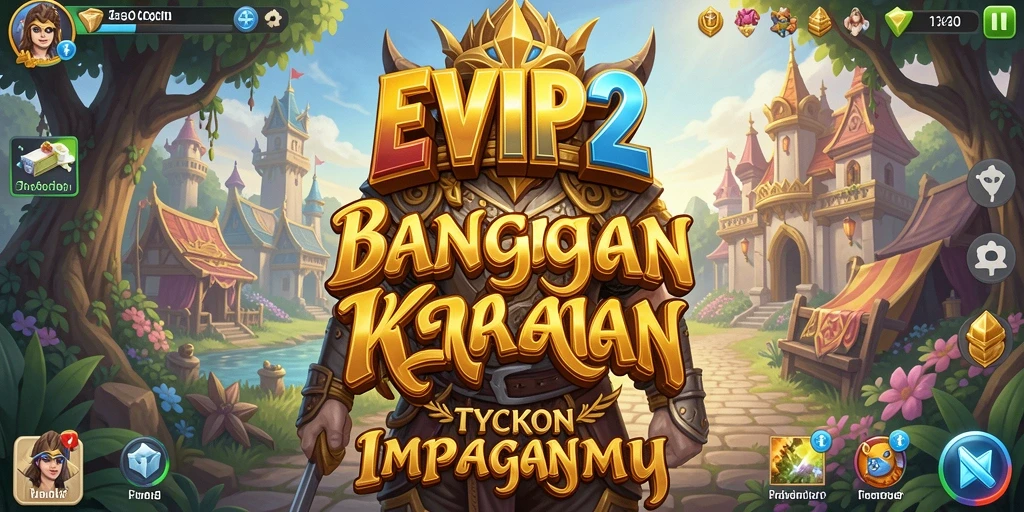 Tangkapan layar gameplay EVIP2 menunjukkan keseruan membangun kerajaan Tycoon.