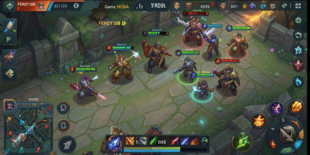 Tampilan gameplay seru di FENDY188 dengan strategi tim.
