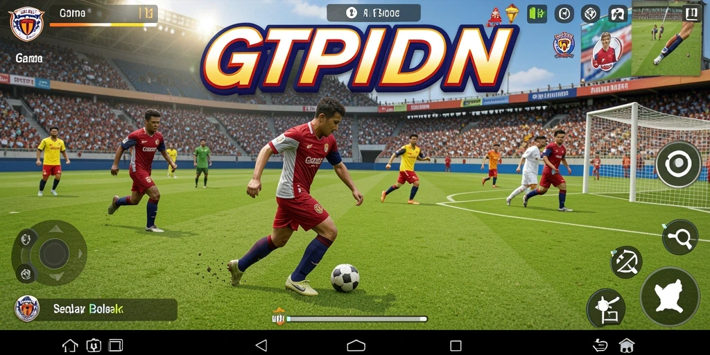 Gameplay seru GTPIDN dengan aksi sepak bola menarik.