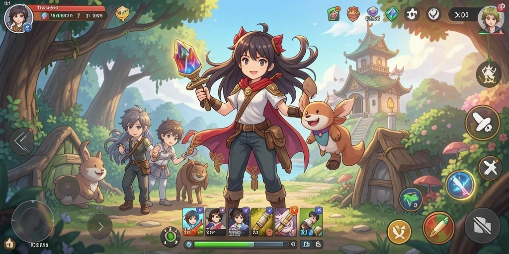 Screenshot gameplay ID678 yang menampilkan aksi karakter Anime yang intens.