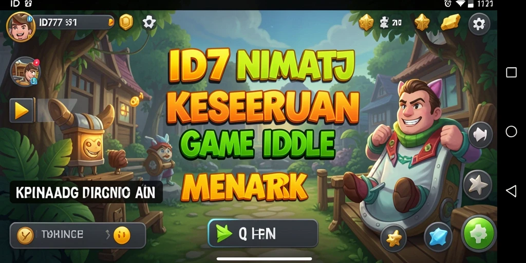 Screenshot gameplay ID777 yang menunjukkan kemajuan dalam permainan Idle.