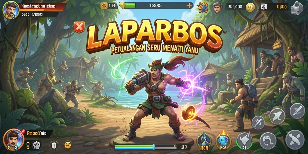 Tampilan gameplay LAPARBOS yang menampilkan aksi petualangan terbaik.
