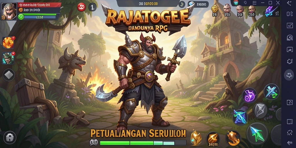 Tampilan gameplay menarik dari RAJATOGEL dengan aksi RPG yang seru.