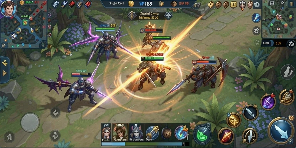 Tangkapan layar gameplay VIP188 menampilkan pertempuran strategis yang intens.